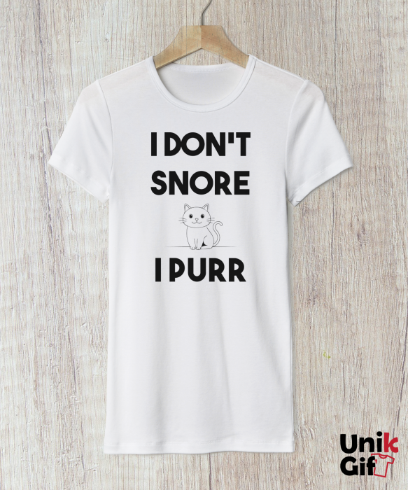 Tricou „I don't snore, I purr" de Femei [1]