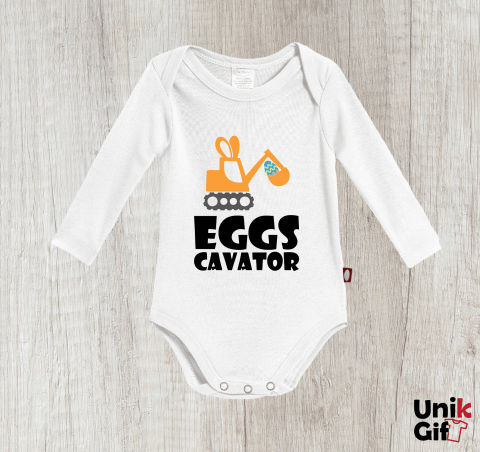 Body-uri pentru Copii - Body pentru Bebeluș ”EGGSCAVATOR”