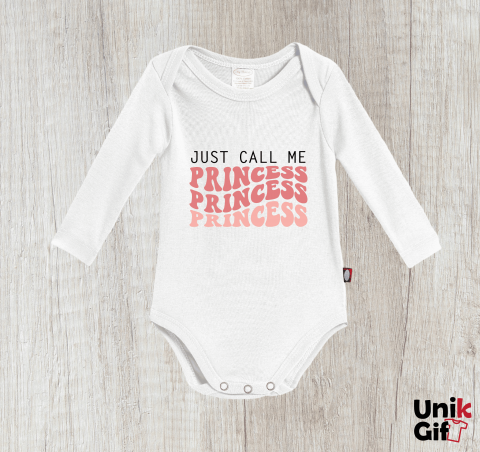 Body-uri pentru Copii - Body pentru Bebeluș ”JUST CALL ME PRINCESS"