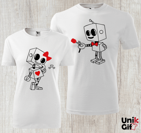 Set-uri pentru Cupluri - SET tricouri Cupluri ”ROBOȚEI”