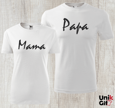 Set-uri pentru Familie - SET tricouri ”MAMA / PAPA”