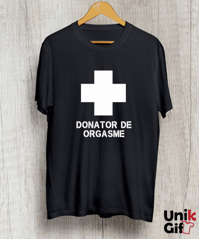 NOUTĂȚI - Tricou „DONATOR DE ORGASME”