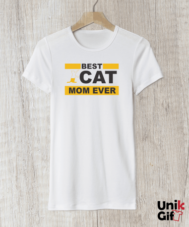 Tricouri pentru Iubitori de Animale - Tricou ”BEST CAT MOM EVER”