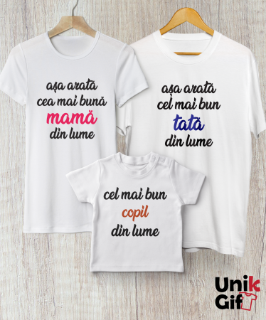 PROMOȚII - SET tricouri ”așa arată cei mai buni din lume”