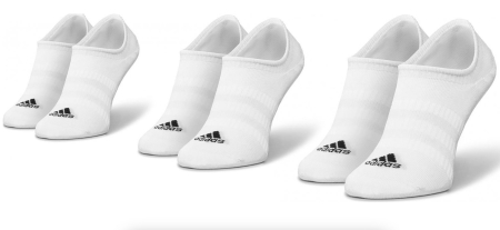 SET 3 x Sosete unisex Adidas No Show Socks White - Black [1]