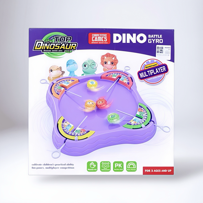 Joc Bătălie Dino – Dino Battle Gyro | Multiplayer | Dinozauri & Peoni Rotativi [1]
