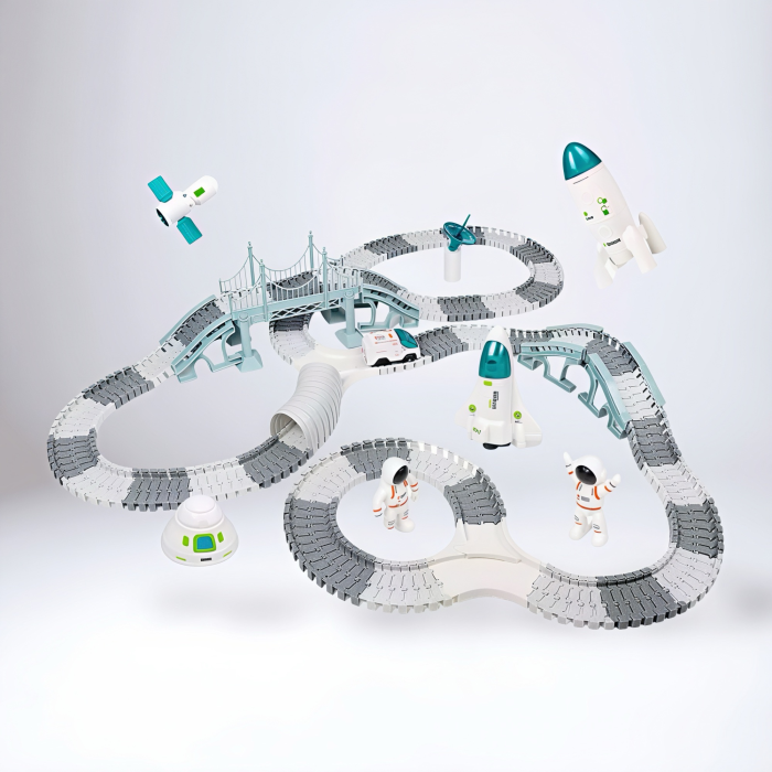 Set de Joacă Spațial – 340 Piese – Astronauți, Rachete & Circuit Flexibil [1]