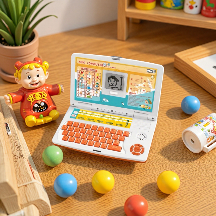 Laptop Educațional Portocaliu pentru Copii – Învățare Interactivă prin Joacă [2]