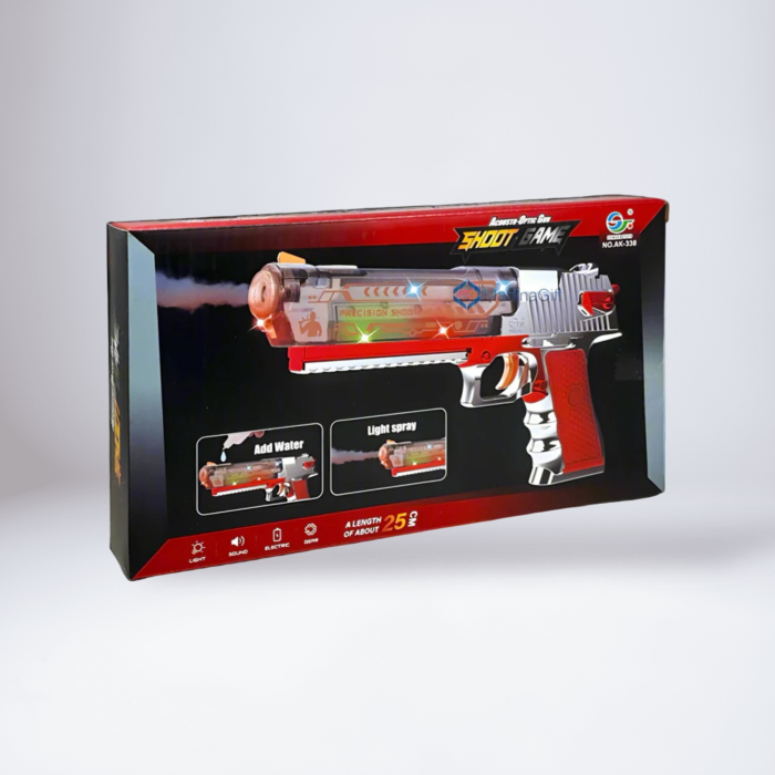Pistol jucărie electric pentru copii cu fum, lumini și sunete [2]