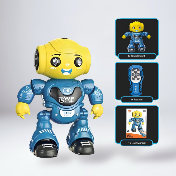 Robot jucărie cu telecomandă pentru copii, cu lumini colorate și funcție de dans [2]