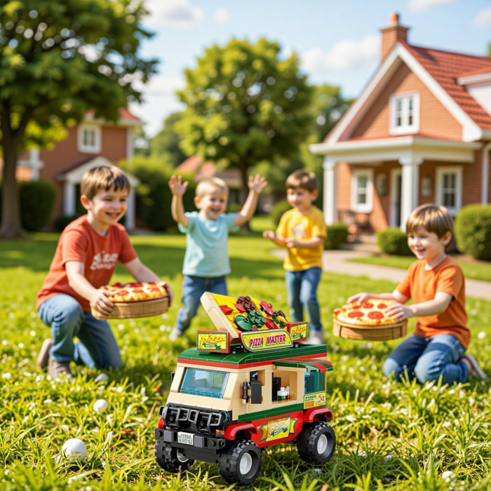 Set Construcții – Restaurant Car „Pizza Master” cu 362 piese [5]