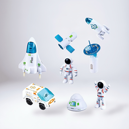 Set de Joacă Spațial – 340 Piese – Astronauți, Rachete & Circuit Flexibil [1]