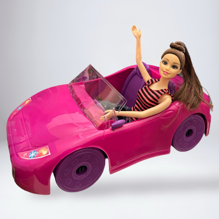 Jocuri, Plusuri & Distracție - papusa-fashion-masina-set-copii