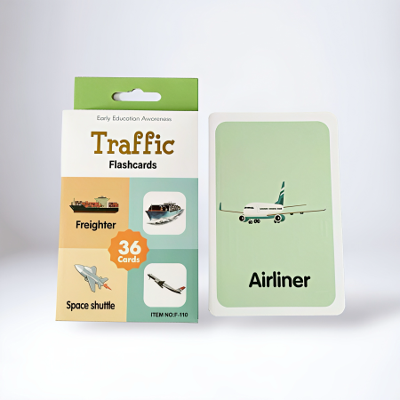 Seturi de Joacă & Meserii - Set Flashcards „Traffic” – 36 de carduri educative pentru copii 