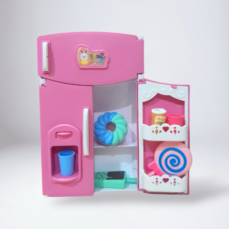 Jucării Educaționale & Interactive - Mini Frigider de Jucărie cu Accesorii – perfect pentru jocuri de rol pline de imaginație!
