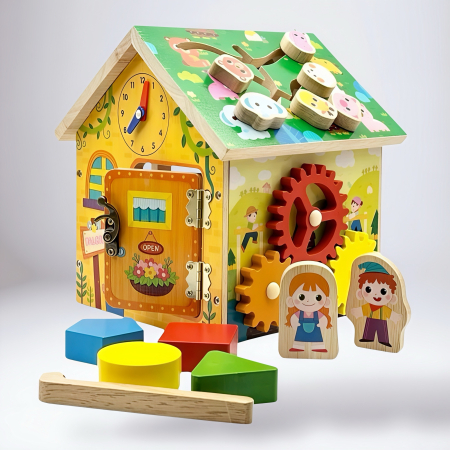 Jucării Educaționale & Interactive - casuta-montessori-educativa-lemn