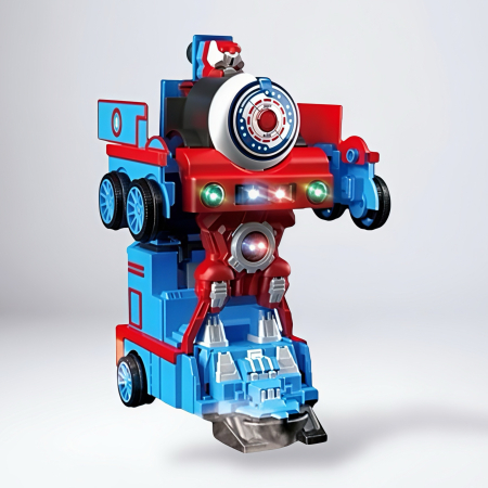 Jocuri, Plusuri & Distracție - tren-robot-transformabil-copii