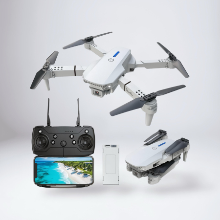 Jucării Electronice & Muzicale - Dronă E88 compactă cu cameră HD și telecomandă