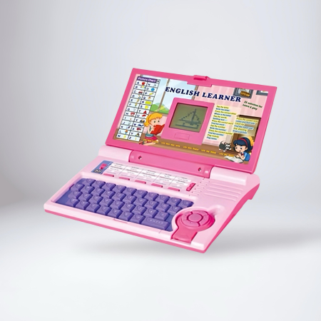 Jucării Electronice & Muzicale - Laptop educațional pentru copii – roz, învață litere, cuvinte, cifre, jocuri și muzică