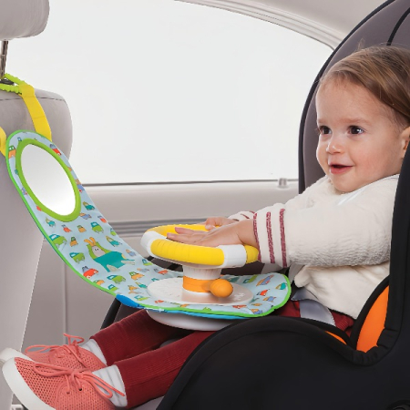 Jucarii pentru bebeluși - volan-interactiv-bebelusi-carucior