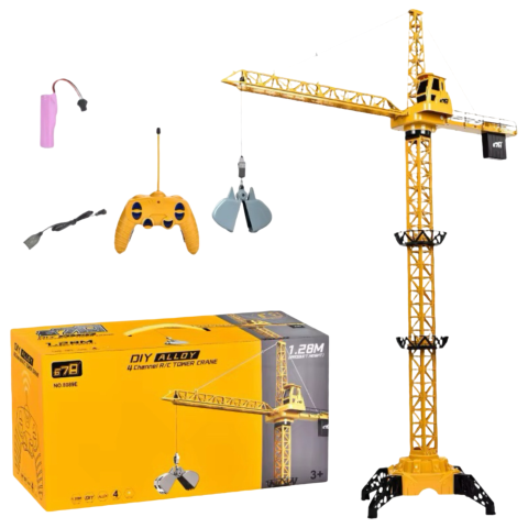 Seturi de Joacă & Meserii - Macara Telecomandată pentru Copii – Jucărie Interactivă de Construcție