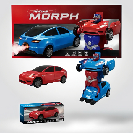 Jucării Electronice & Muzicale - Mașină robot transformabilă automată pentru copii cu lumini și funcție spray