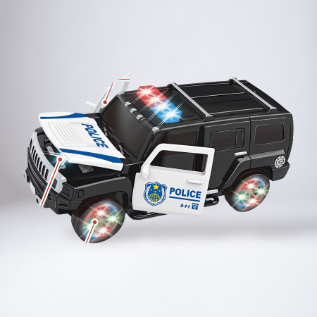 Jucării Electronice & Muzicale - Mașinuță de Poliție cu Lumini și Muzică – Distracție în Mișcare pentru Copii!