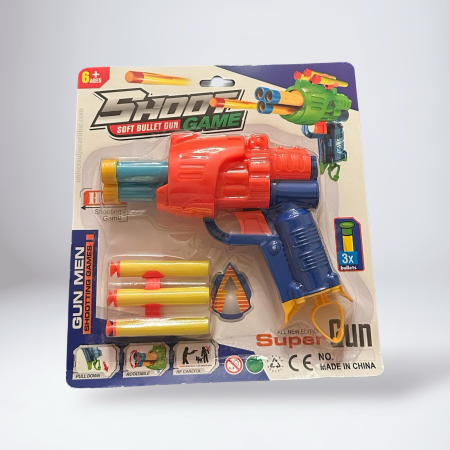 Jocuri, Plusuri & Distracție - Pistol de Joacă „Power Shots” – Acțiune pentru cei mici