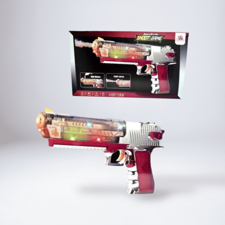 Jucării Electronice & Muzicale - Pistol jucărie electric pentru copii cu fum, lumini și sunete