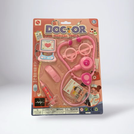 Seturi de Joacă & Meserii - Set Doctor cu accesorii medicale – jucărie educativă pentru copii 3+ (roz/albastru)