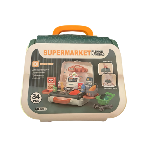 Set Supermarket Portabil 34 Piese – Casă de Marcat și Accesorii [1]