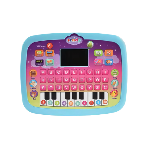 Jucării Educaționale & Interactive - Tableta Educațională Interactivă pentru Copii – Litere, Cuvinte, Sunete, Pian, Ecran LED, Limba Engleză