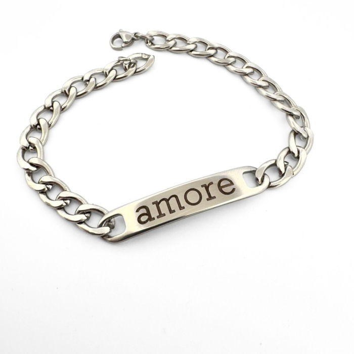 Brățară Inox Bărbați cu Plăcuță Personalizată – Lanț Cuban 5 mm, Text Gravabil [8]