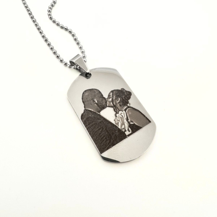 Cadou pentru Soț – Lanț Army Personalizat cu Poză & Text - Inox [4]