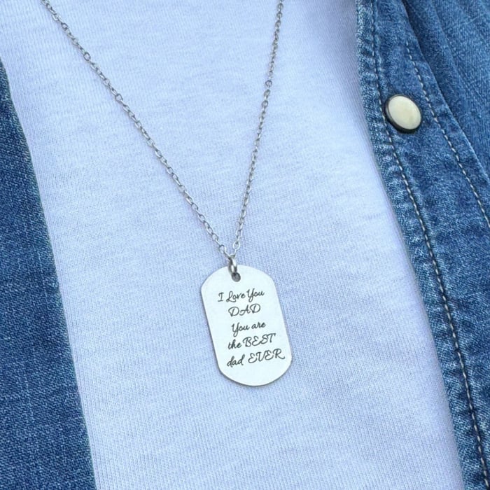 Colier Personalizat cu Amprentă, Inox Premium, Gravură Laser cu Garanție pe Viață [3]