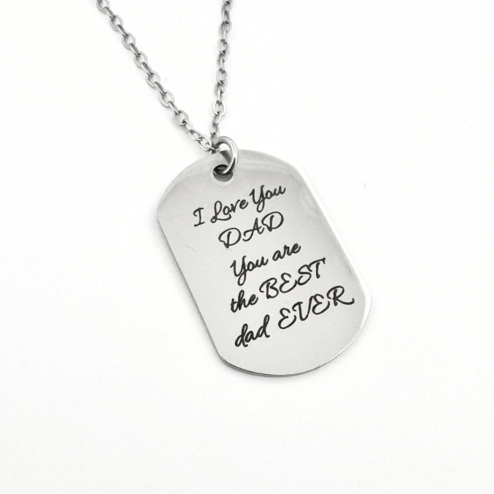 Colier Bărbați Personalizat Text, Inox Premium, Gravură Laser cu Garanție pe Viață [1]