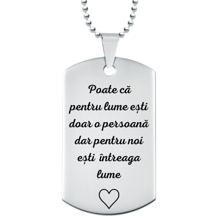 Cadou pentru Soț – Lanț Personalizat cu Nume și Data Nașterii Copiilor, Inox [1]