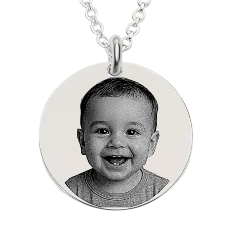 Cadou pentru Soție - Lănțișor Personalizat cu Poză și Text, Inox Argintiu [6]