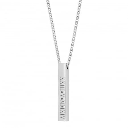 Personalizate cu Nume / Mesaje - Lanț Inox Bărbați cu Pandantiv 3D Personalizat Text