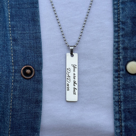 Lanț Inox Bărbați cu Pandantiv Personalizat, Lanț cu Bile [6]