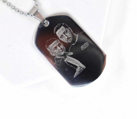 Lanț Inox Bărbați cu Plăcuță Army – Personalizat Poză & Text, Lanț cu Biluțe [4]