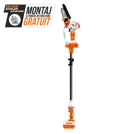Produse pe acumulatori - Electroferăstrău telescopic pe acumulator RURIS 1424E