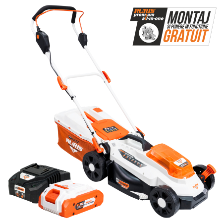 Produse pe acumulatori - Maşină de tuns gazon pe acumulator RURIS RXI3324E Power Alfa UP {contine acumulator+incarcator}