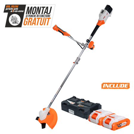 Produse pe acumulatori - Motocoasă de umăr pe acumulator  RURIS  3044E Power Alfa UP {contine acumulator+incarcator}