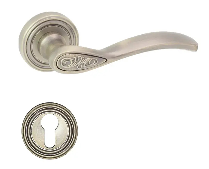 Maner usa de interior, Electra, bronz mat, cu rozeta rotunda cilindru/butuc [1]