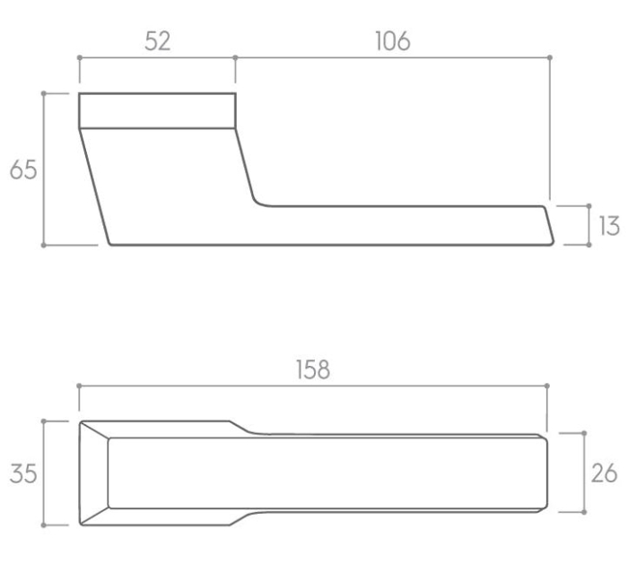 Maner usa de interior, MAXIMA, auriu satin mat, cu rozeta buton [2]