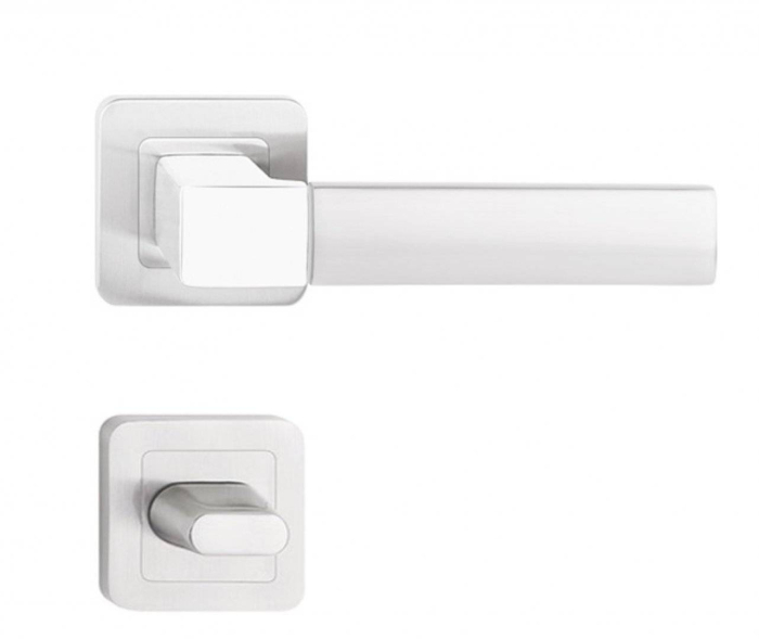 Maner usa de interior, TREND, crom nichel, cu rozeta buton [1]