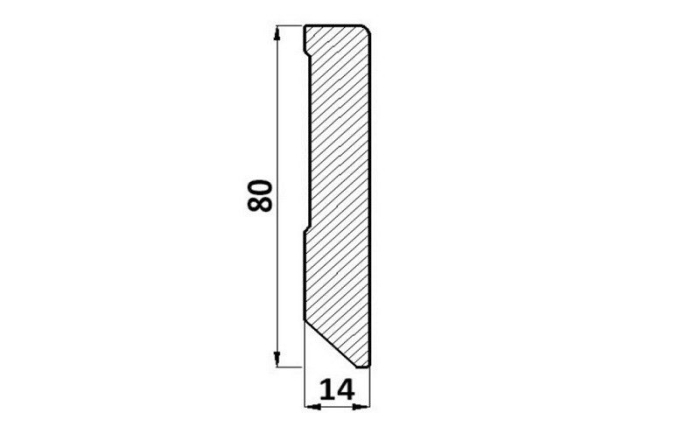 Plinta alba MDF, Egger, 80x14X2400 mm [2]