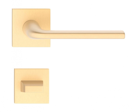 Manere - Maner usa de interior, BELLA Q, auriu satin, cu rozeta buton