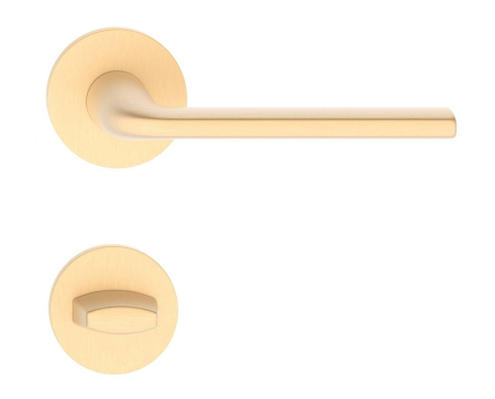 Manere - Maner usa de interior, BELLA R, auriu satin, cu rozeta buton